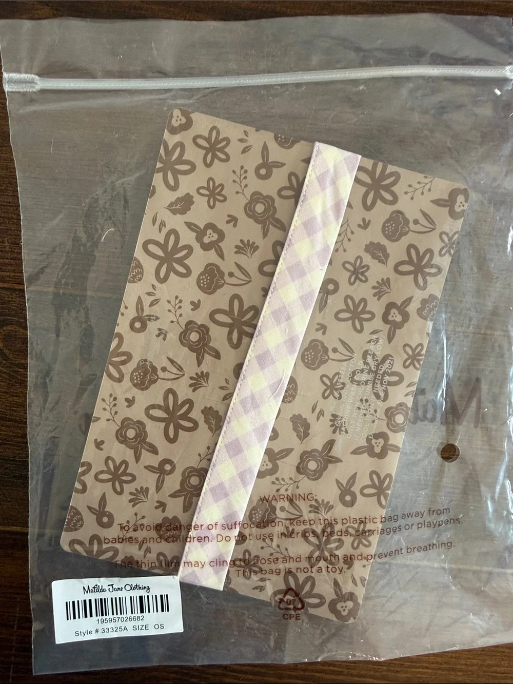 Matilda Jane Floral bow tie boys - floral and pale purple check nib nwt